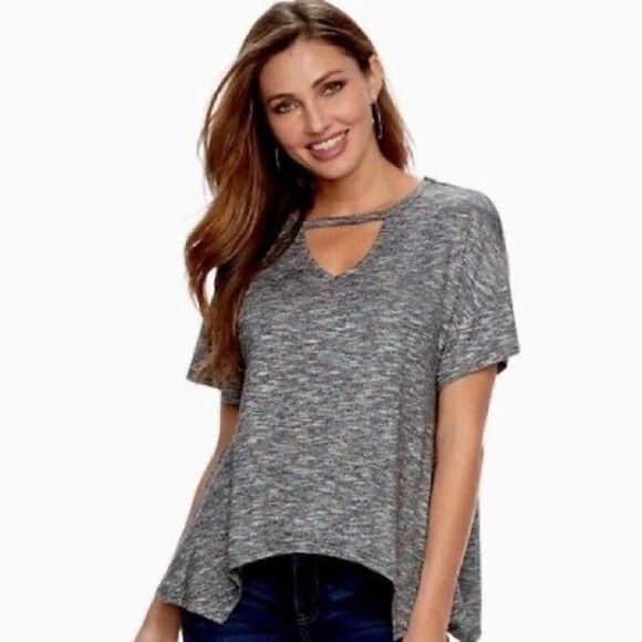 JUICY Couture Sangria Sharkbite Hem Tunic Blouse - Picture 4 of 7